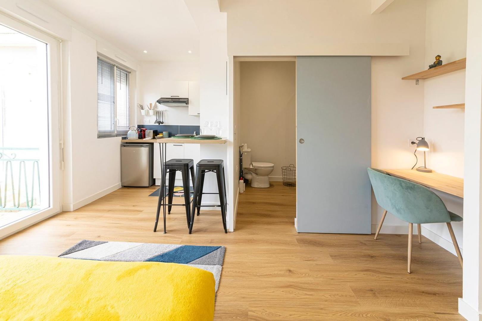 Ferienwohnung Le Yellow, Studio Renove, Tout Confort, Jardin Saint-Jacques-de-la-Lande Exterior foto